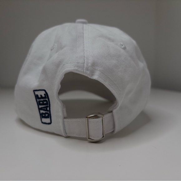 Swish Babe Logo White Navy Blue Embroidered Dad Hat Adjustable Strap - Picture 6 of 10
